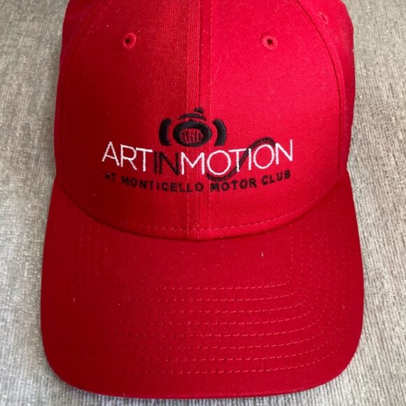 Art in Motion Concours Red Hat Cap Monticello NY Motor Club Car New Era New - Picture 1 of 6
